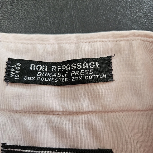 Vintage - Pierre Cardin Button Down Pink Short Sleeve Shirt - NWOT - Size 16 - Picture 4 of 9